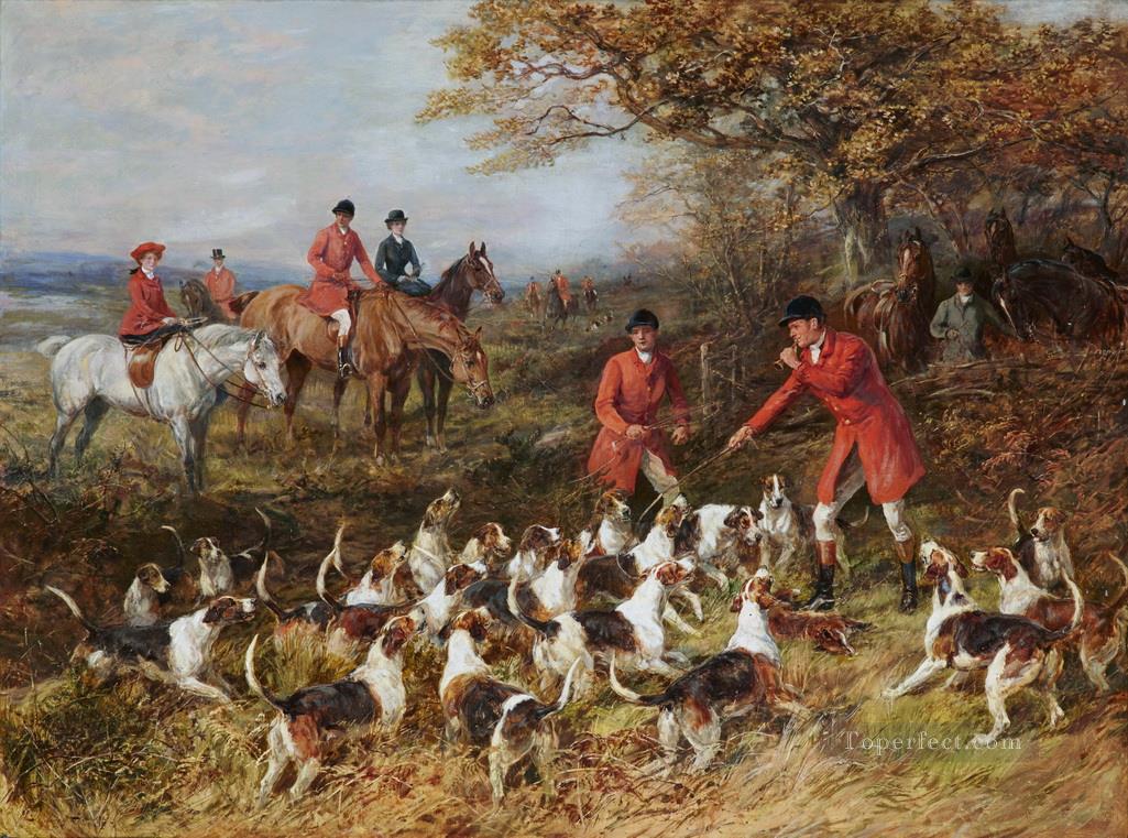 Cazadores y perros de caza Heywood Hardy Pintura al óleo